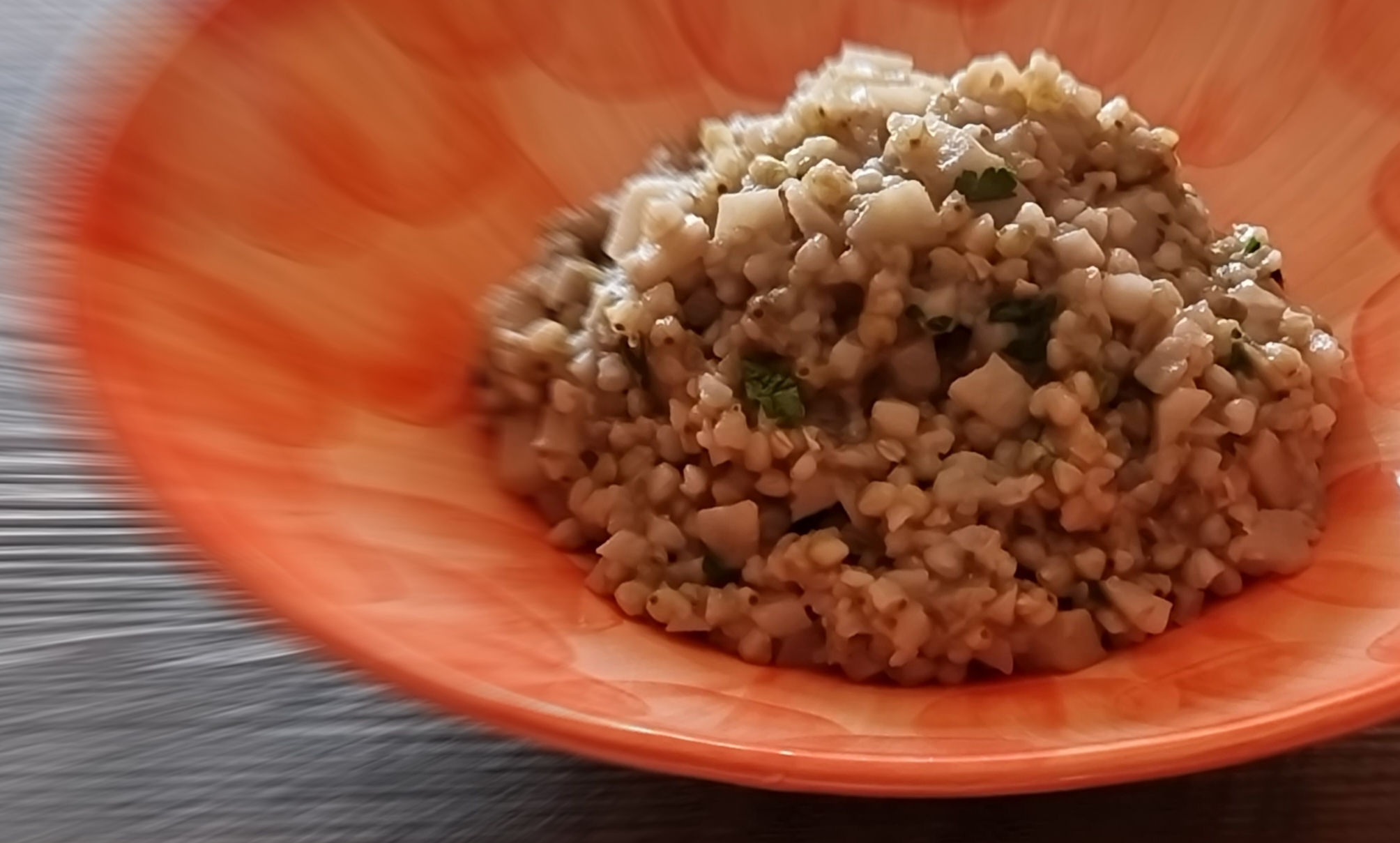 Grano saraceno risottato con topinambur 